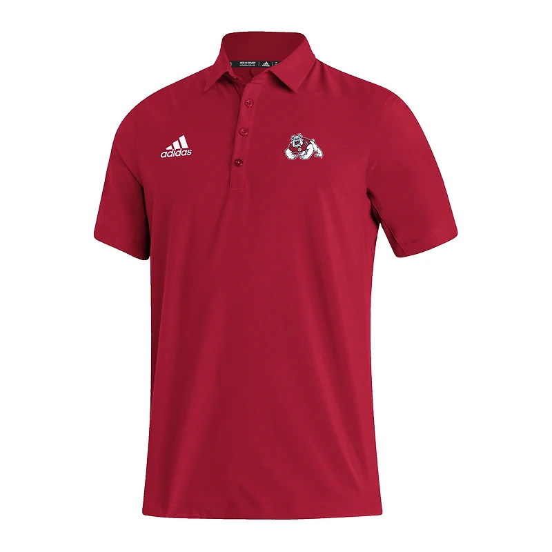 Men's adidas Red Fresno State Bulldogs Stadium Coaches AEROREADY Polo