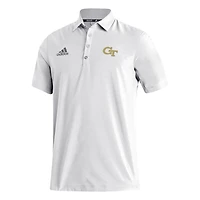Men's adidas White Georgia Tech Yellow Jackets Stadium Coaches AEROREADY Polo