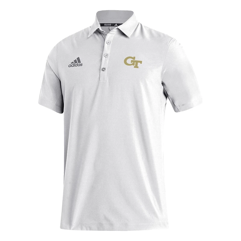 Men's adidas White Georgia Tech Yellow Jackets Stadium Coaches AEROREADY Polo