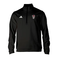 Men's adidas NC State Wolfpack Elevated Tri-Blend Quarter-Zip Pullover