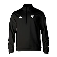 Men's adidas Black Texas A&M Aggies Elevated Tri-Blend Quarter-Zip Pullover