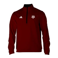 Men's adidas Maroon Texas A&M Aggies Elevated Tri-Blend Quarter-Zip Pullover