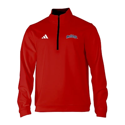 Men's adidas Red Fresno State Bulldogs Elevated Tri-Blend Quarter-Zip Pullover