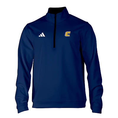 Men's adidas Navy Tennessee Chattanooga Mocs Elevated Tri-Blend Quarter-Zip Pullover