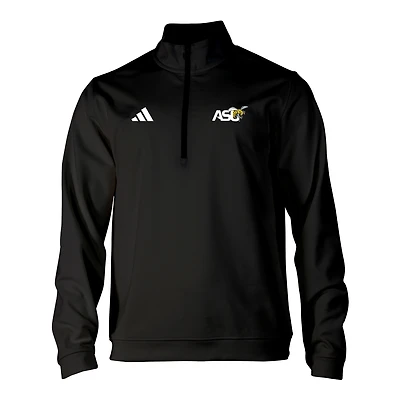 Men's adidas Black Alabama State Hornets Elevated Tri-Blend Quarter-Zip Pullover
