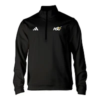 Men's adidas Black Alabama State Hornets Elevated Tri-Blend Quarter-Zip Pullover