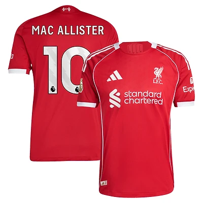 Men's adidas Alexis Mac Allister Red Liverpool 2025/26 Home Authentic Jersey