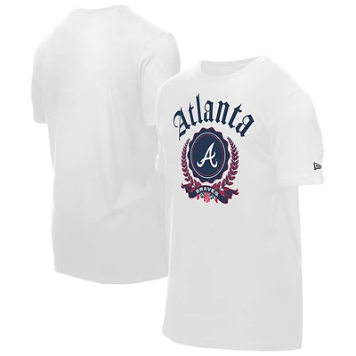 Men's New Era  White Atlanta Braves Fleur Domestic T-Shirt