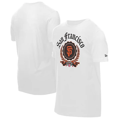 Men's New Era  White San Francisco Giants Fleur Domestic T-Shirt