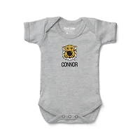 Infant Chad & Jake Heather Gray Missouri Tigers Personalized Embroidered Logo Bodysuit