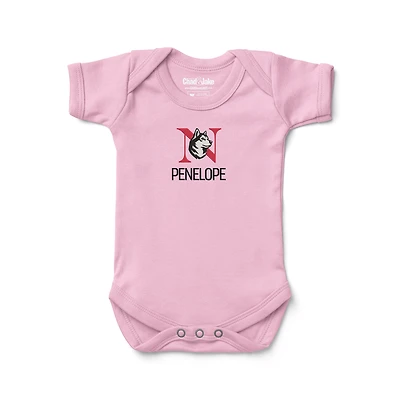 Infant Chad & Jake Northeastern Huskies Personalized Embroidered Logo Bodysuit