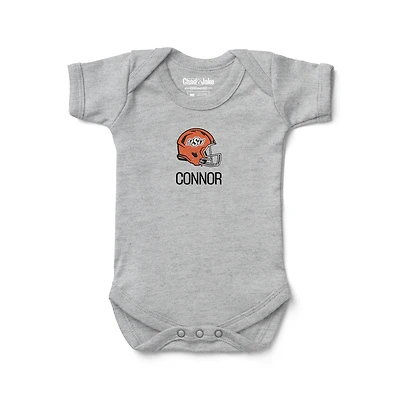 Infant Chad & Jake Heather Gray Oklahoma State Cowboys Personalized Embroidered Logo Bodysuit