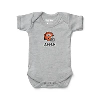 Infant Chad & Jake Heather Gray Oklahoma State Cowboys Personalized Embroidered Logo Bodysuit