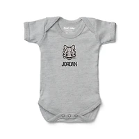 Infant Chad & Jake Heather Gray TCU Horned Frogs Personalized Embroidered Logo Bodysuit