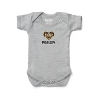 Infant Chad & Jake Heather Gray VCU Rams Personalized Embroidered Logo Bodysuit