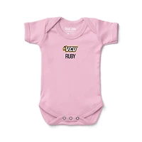 Infant Chad & Jake Pink VCU Rams Personalized Embroidered Logo Bodysuit