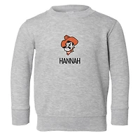 Toddler Chad & Jake Heather Gray Oklahoma State Cowboys Personalized Pullover Sweatshirt