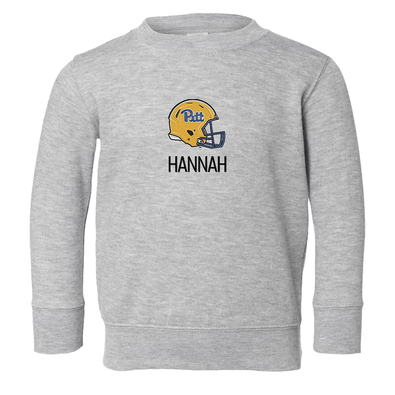 Toddler Chad & Jake Heather Gray Pitt Panthers Personalized Pullover Sweatshirt