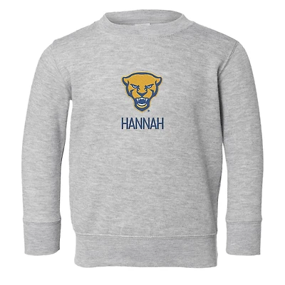 Toddler Chad & Jake Heather Gray Pitt Panthers Personalized Pullover Sweatshirt