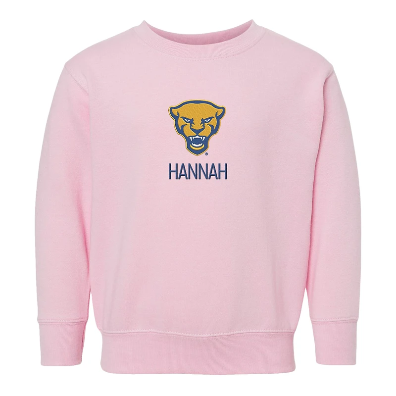 Toddler Chad & Jake Pink Pitt Panthers Personalized Pullover Sweatshirt
