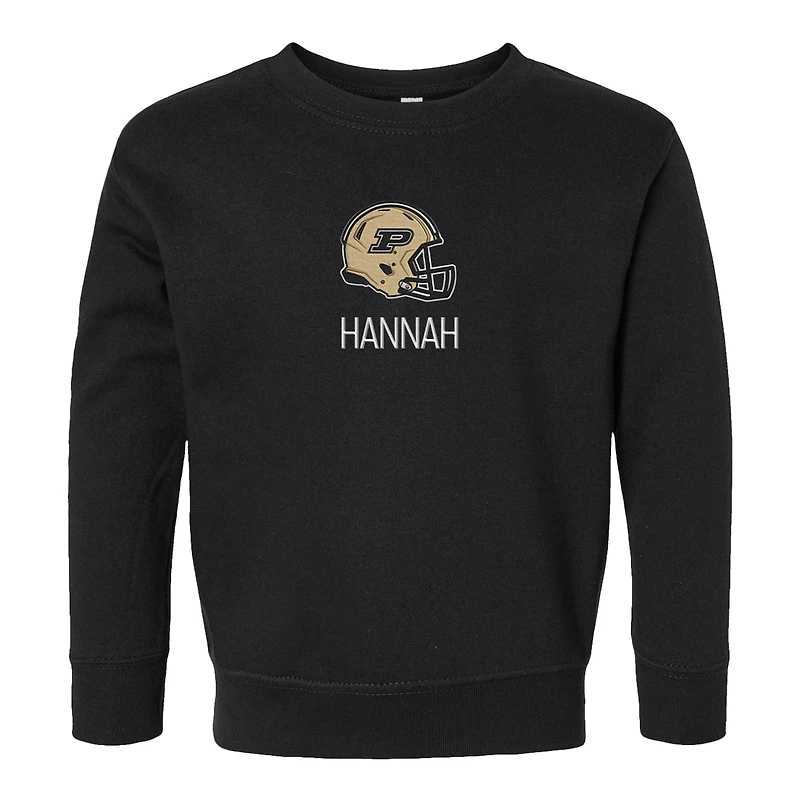 Toddler Chad & Jake Black Purdue Boilermakers Personalized Pullover Sweatshirt