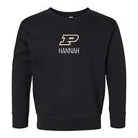 Toddler Chad & Jake Black Purdue Boilermakers Personalized Pullover Sweatshirt