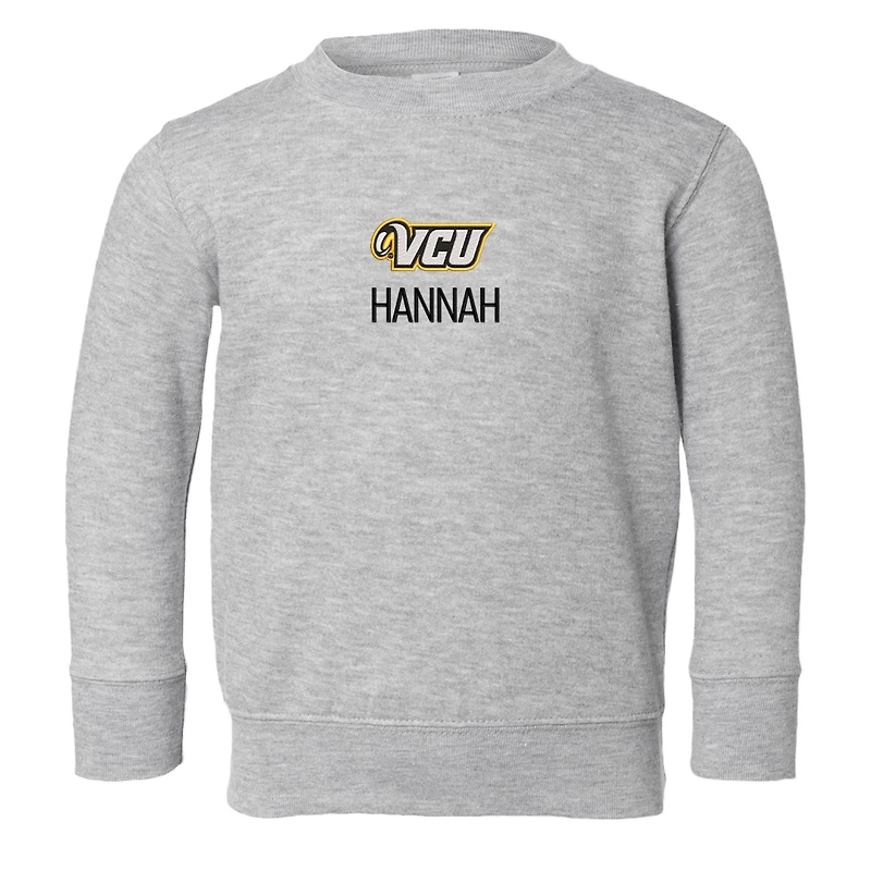 Toddler Chad & Jake Heather Gray VCU Rams Personalized Pullover Sweatshirt