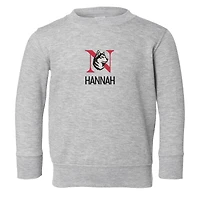 Toddler Chad & Jake Heather Gray Northeastern Huskies Personalized Pullover Sweatshirt