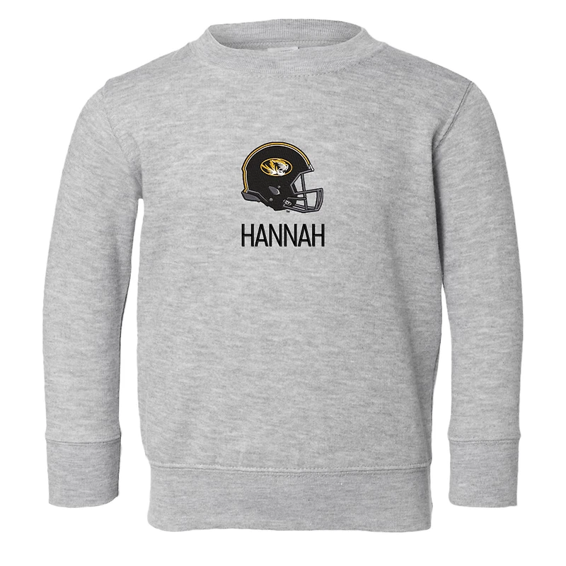 Toddler Chad & Jake Heather Gray Missouri Tigers Personalized Pullover Sweatshirt