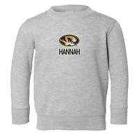 Toddler Chad & Jake Heather Gray Missouri Tigers Personalized Pullover Sweatshirt