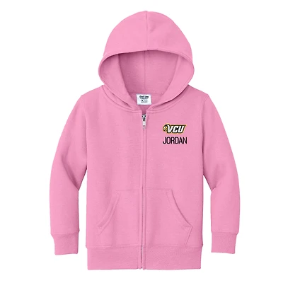 Toddler Chad & Jake Pink VCU Rams Personalized Full-Zip Hoodie