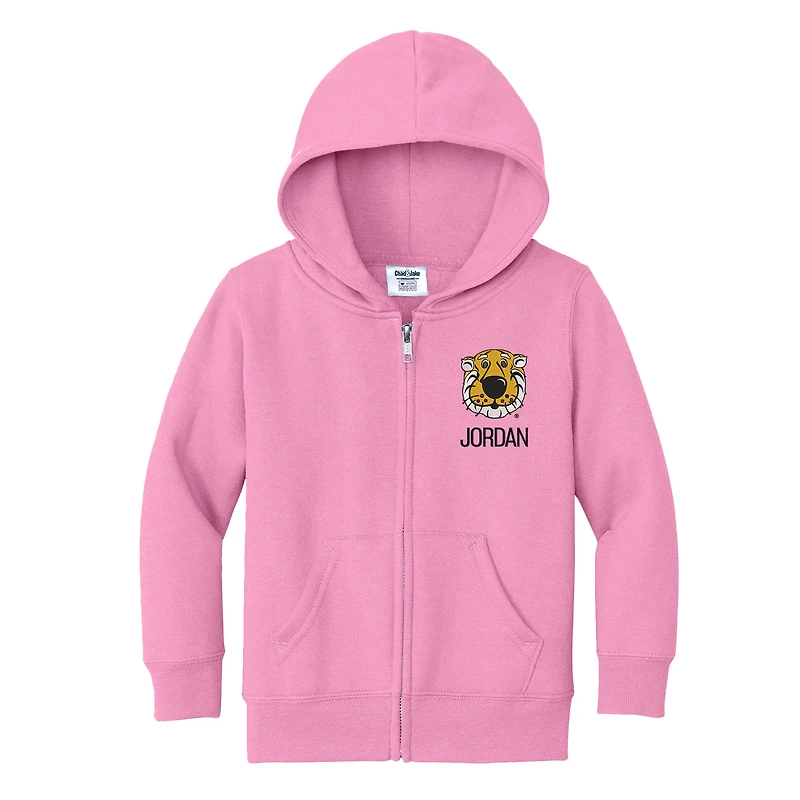 Toddler Chad & Jake Pink Missouri Tigers Personalized Full-Zip Hoodie