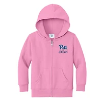 Toddler Chad & Jake Pink Pitt Panthers Personalized Full-Zip Hoodie
