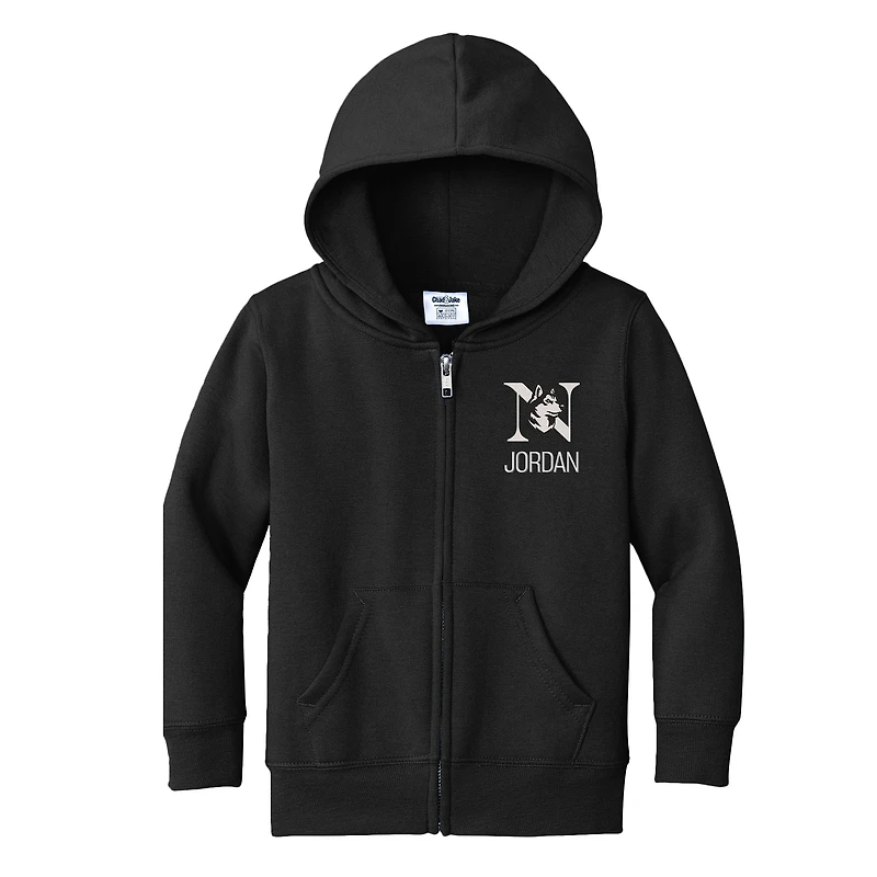 Toddler Chad & Jake Northeastern Huskies Personalized Full-Zip Hoodie