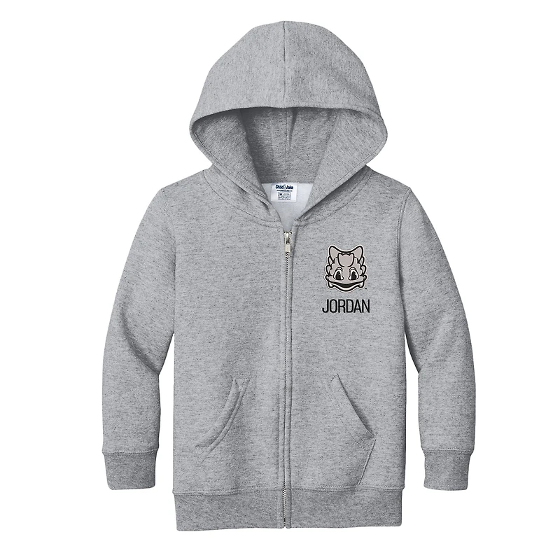 Toddler Chad & Jake Heather Gray TCU Horned Frogs Personalized Full-Zip Hoodie