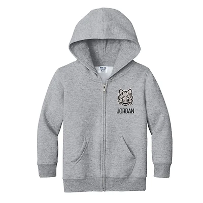 Toddler Chad & Jake Heather Gray TCU Horned Frogs Personalized Full-Zip Hoodie