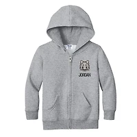 Toddler Chad & Jake Heather Gray TCU Horned Frogs Personalized Full-Zip Hoodie