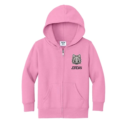 Toddler Chad & Jake Pink TCU Horned Frogs Personalized Full-Zip Hoodie
