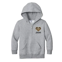 Toddler Chad & Jake Heather Gray VCU Rams Personalized Full-Zip Hoodie