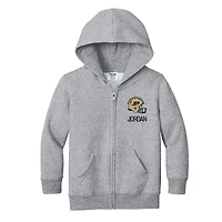 Toddler Chad & Jake Heather Gray Purdue Boilermakers Personalized Full-Zip Hoodie