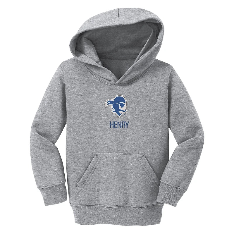 Toddler Chad & Jake Heather Gray Seton Hall Pirates Personalized Pullover Hoodie