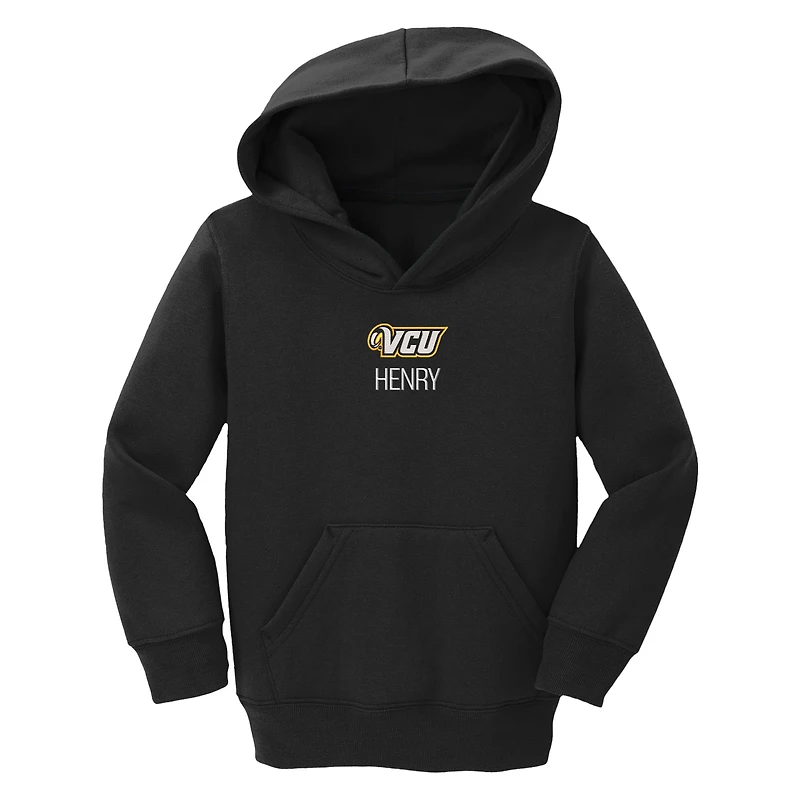 Toddler Chad & Jake Black VCU Rams Personalized Pullover Hoodie