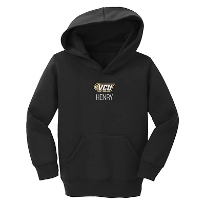 Toddler Chad & Jake Black VCU Rams Personalized Pullover Hoodie
