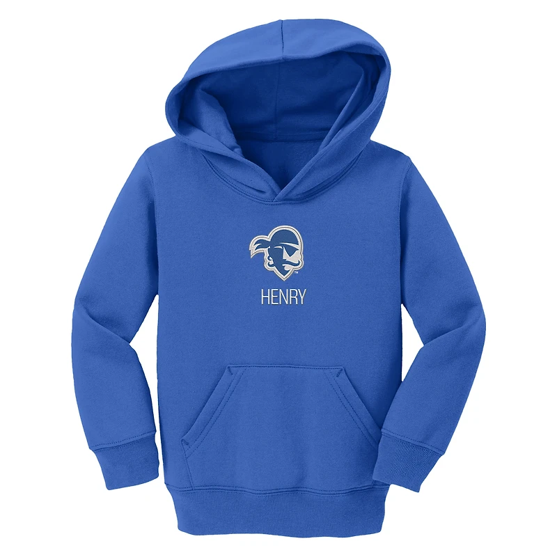 Toddler Chad & Jake Blue Seton Hall Pirates Personalized Pullover Hoodie