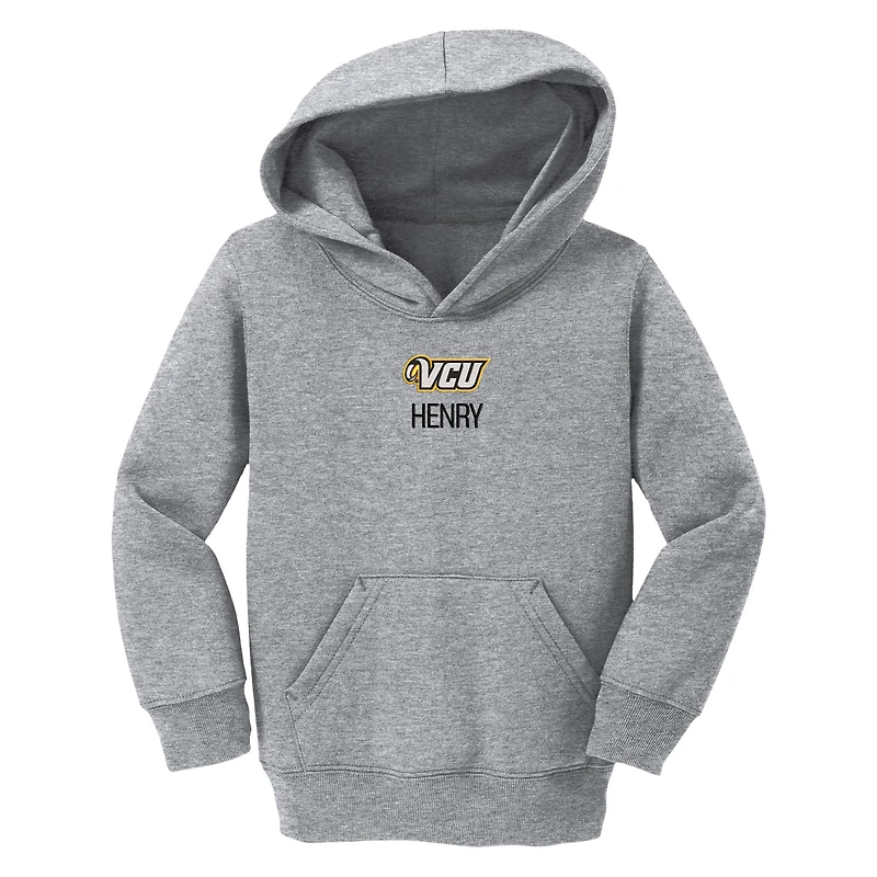 Toddler Chad & Jake Heather Gray VCU Rams Personalized Pullover Hoodie