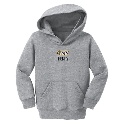 Toddler Chad & Jake Heather Gray VCU Rams Personalized Pullover Hoodie