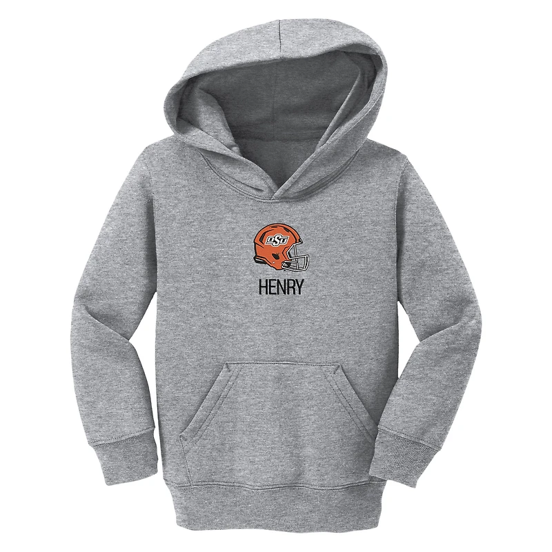 Toddler Chad & Jake Heather Gray Oklahoma State Cowboys Personalized Pullover Hoodie