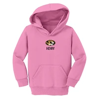 Toddler Chad & Jake Pink Missouri Tigers Personalized Pullover Hoodie
