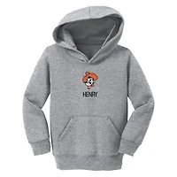 Toddler Chad & Jake Heather Gray Oklahoma State Cowboys Personalized Pullover Hoodie