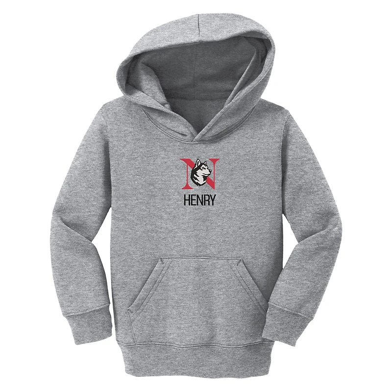 Toddler Chad & Jake Heather Gray Northeastern Huskies Personalized Pullover Hoodie